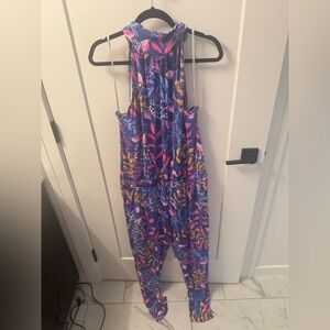 Lilly Pulitzer Blue and Pink Floral Jumpsuit